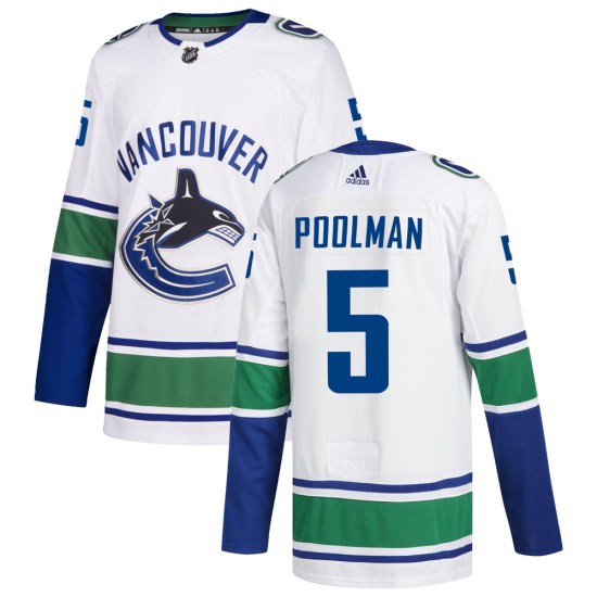 Adidas Tucker Poolman Vancouver Canucks Authentic zied Away Jersey - White