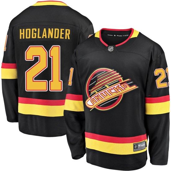 Fanatics Branded Nils Hoglander Vancouver Canucks Premier Breakaway 2019/20 Flying Skate Jersey - Black