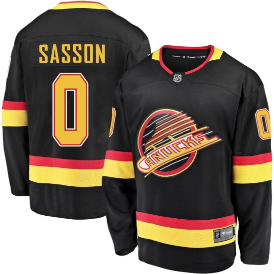 Fanatics Branded Max Sasson Vancouver Canucks Premier Breakaway 2019/20 Flying Skate Jersey - Black