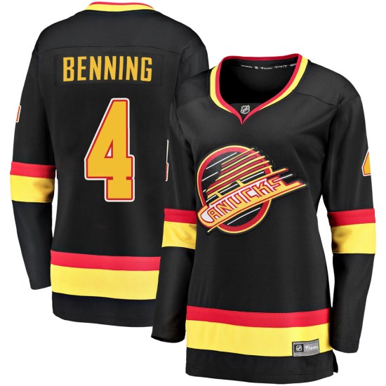 Fanatics Branded Jim Benning Vancouver Canucks Women's Premier Breakaway 2019/20 Flying Skate Jersey - Black