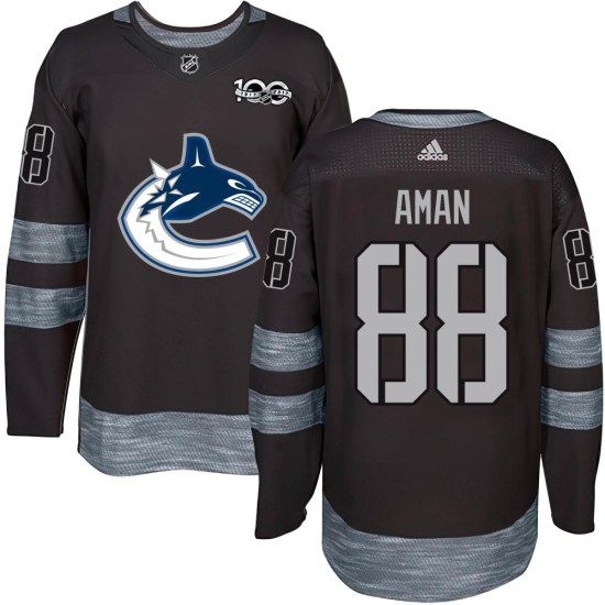 Nils Aman Vancouver Canucks Authentic 1917-2017 100th Anniversary Jersey - Black