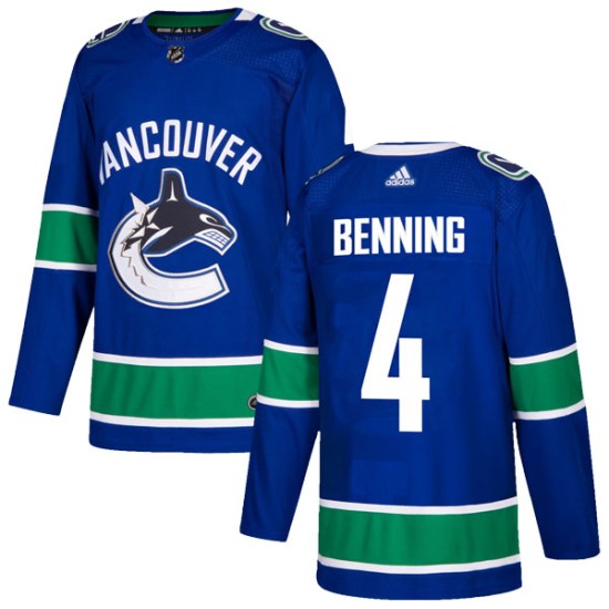 Adidas Jim Benning Vancouver Canucks Youth Authentic Home Jersey - Blue