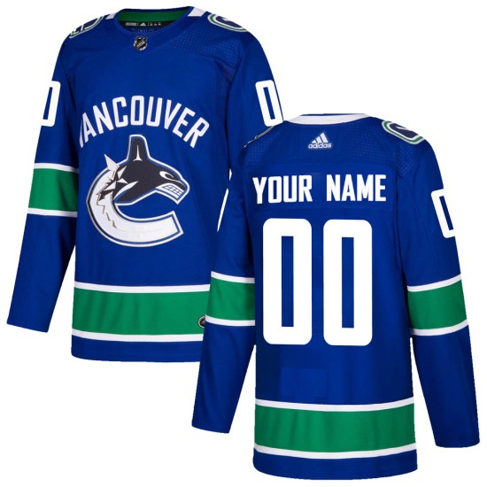 Adidas Custom Vancouver Canucks Youth Authentic Custom Home Jersey - Blue
