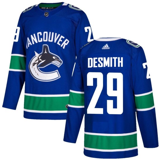 Adidas Casey DeSmith Vancouver Canucks Youth Authentic Home Jersey - Blue