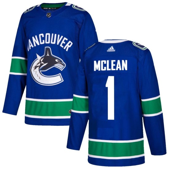 Adidas Kirk Mclean Vancouver Canucks Youth Authentic Home Jersey - Blue