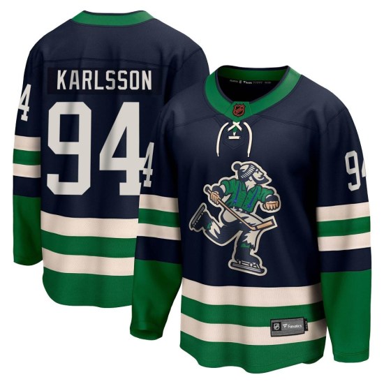 Fanatics Branded Linus Karlsson Vancouver Canucks Youth Breakaway Special Edition 2.0 Jersey - Navy