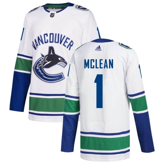 Adidas Kirk Mclean Vancouver Canucks Youth Authentic Away Jersey - White