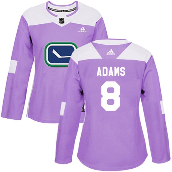 Adidas Greg Adams Vancouver Canucks Women's Authentic Fights Cancer Practice Jersey - Purple
