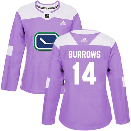 Adidas Alex Burrows Vancouver Canucks Women's Authentic Fights Cancer Practice Jersey - Purple