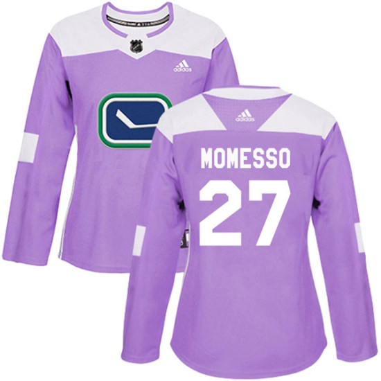 Adidas Sergio Momesso Vancouver Canucks Women's Authentic Fights Cancer Practice Jersey - Purple