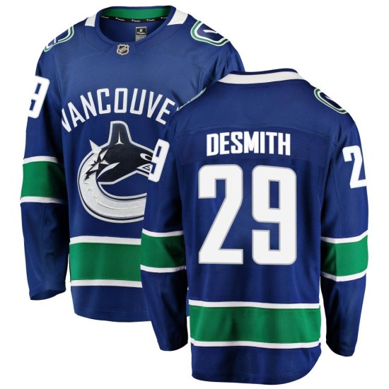 Fanatics Branded Casey DeSmith Vancouver Canucks Youth Breakaway Home Jersey - Blue